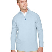 Men's CrownLux Performance® Clubhouse Micro-Stripe Quarter-Zip Pullover