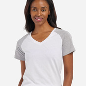 Women's Colorblocked V-Neck T-Shirt