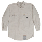 Men's Tall Flame-Resistant Down Plaid Work Shirt