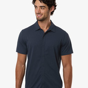 Men's Pro-Flex Sorona® Button Down Short Sleeve Shirt