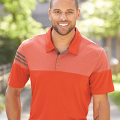 Men's Heathered 3-Stripes Colorblocked Polo