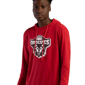 Men's Tri-Blend Surplice Hooded Long Sleeve T-Shirt